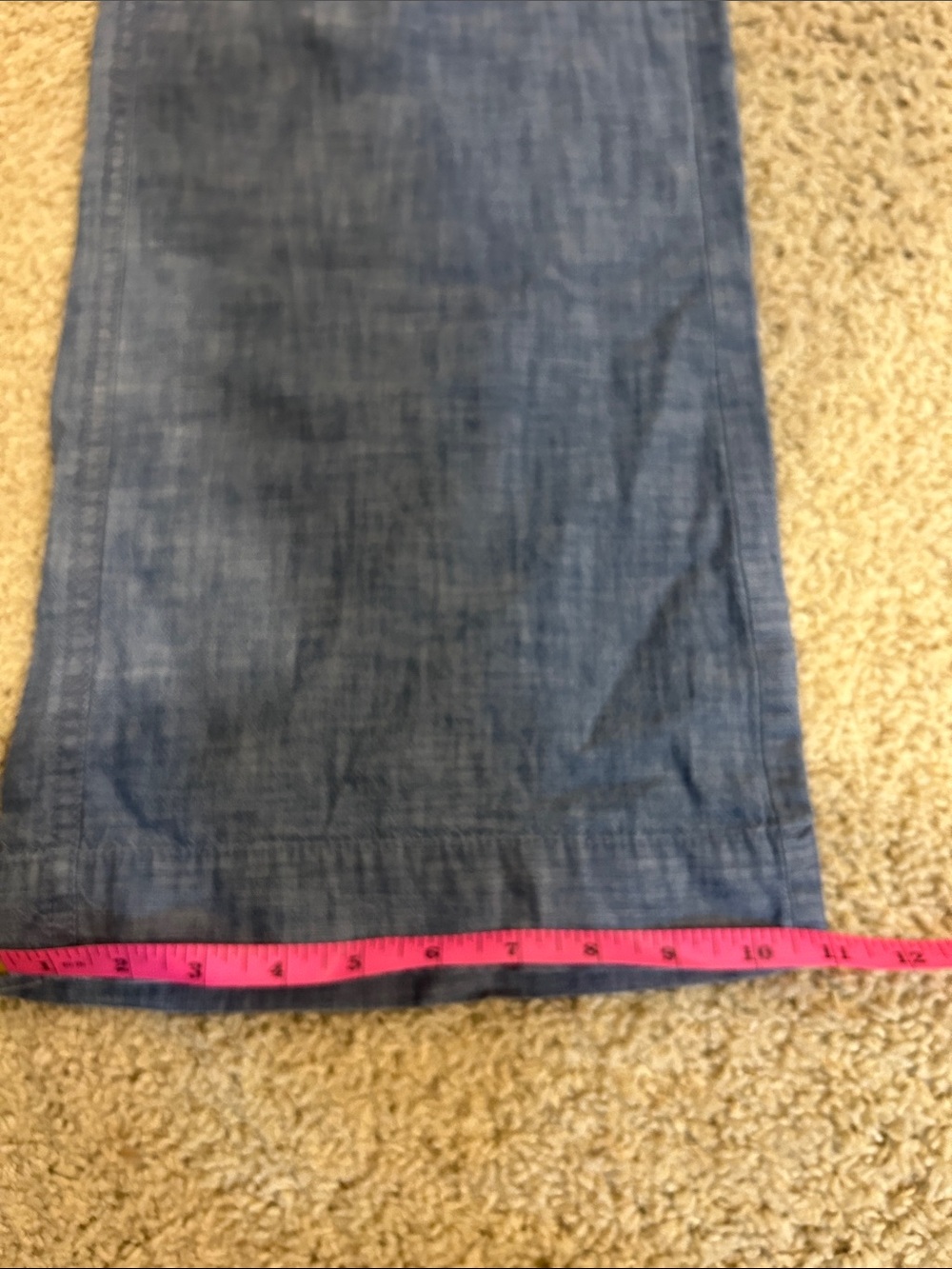 GAP Chambray Wide-Leg Trousers - Denim Blue - Picture 6 of 10